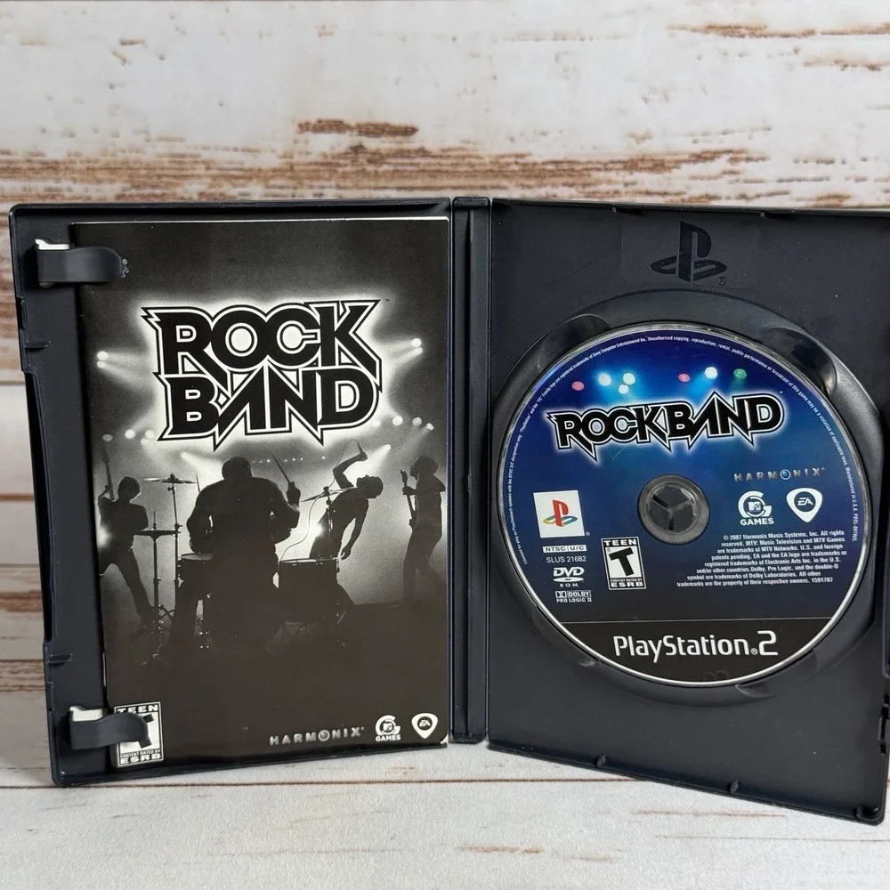 Rock Band PS2 Game Complete CIB Manual Resurfaced Tested MTV Games